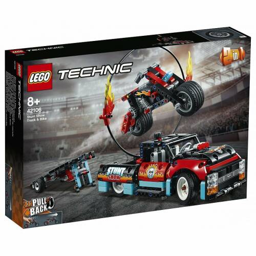LEGO® LEGO Technic - Camion si motocicleta pentru cascadorii 42106