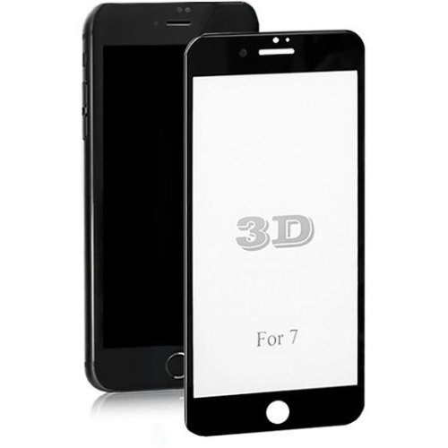 QOLTEC Qoltec Premium Tempered Glass Screen Protector for iPhone 7 | black | 3D