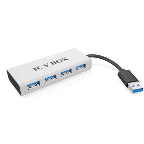 RAIDSONIC Icy Box 4xPort USB 3.0 Hub, Silver