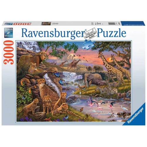 Ravensburger Puzzle Ravensburger - Animale salbatice la rau, 3000 piese