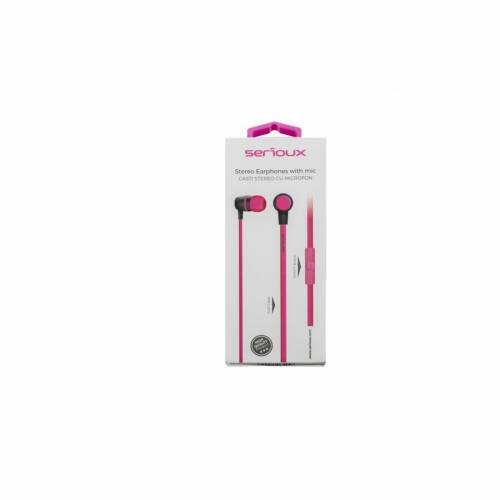 Serioux IN-EAR HEADPHONES WITH MIC SERIOUX PINK