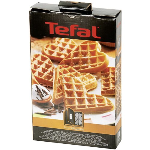 Tefal Set 2 placi pentru Vafe in forma de inima, nr 6, Tefal Snack Collection+ Carte de retete