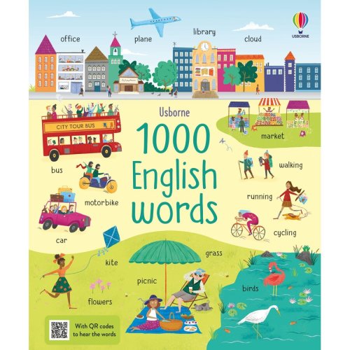 Usborne Carte Usborne - 1000 English Words, autor Jane Bingham, 3 ani +