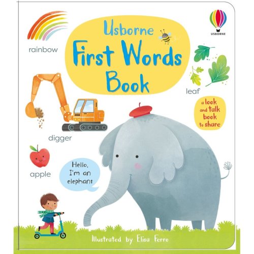 Usborne Carte Usborne - First Words Book, autori Matthew Oldham si Mary Cartwright, 2 ani +