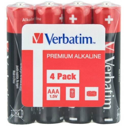 Verbatim BATERIE VERBATIM AAA (R3), 1.5V alcalina, 4 buc., shrink wrap 49500