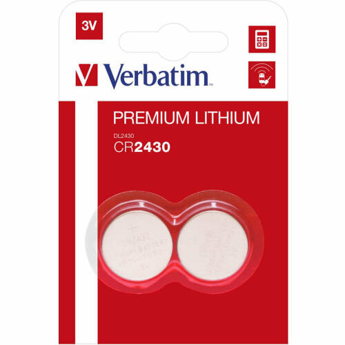 Verbatim BATERIE VERBATIM, butoni (CR2430), 3V litiu, 2 buc., 49937