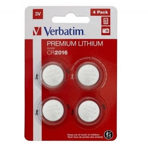 Verbatim Baterii Verbatim, Lithium, CR2016, 3V, 4buc, 49531