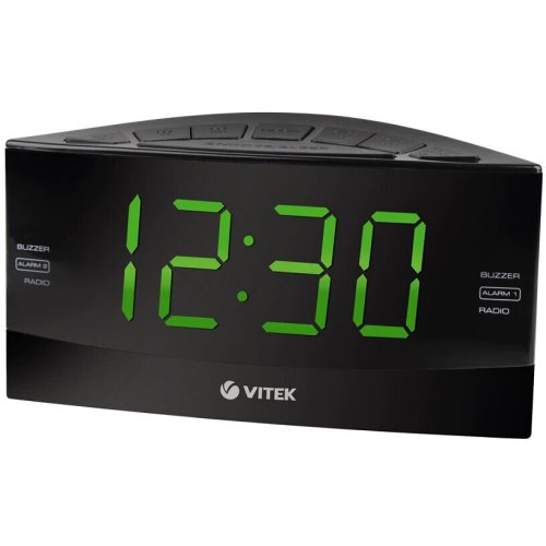VITEK Radio cu ceas VITEK VT-6603, display digital, de masa, desteptator, receptia FM, AM, Negru