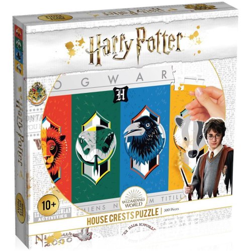 Winning Moves Puzzle 500 piese - Harry Potter House Crests, Carton