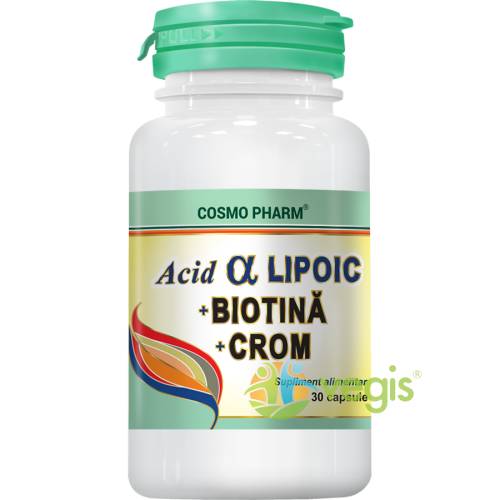 Acid alfa lipoic biotina si crom 30cps