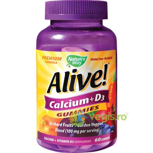Nature's  way - Alive calcium+ d3 gummies 60 jeleuri