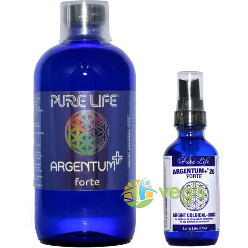 Pure life - Argentum forte 20ppm (480ml+60ml) pachet 1+1