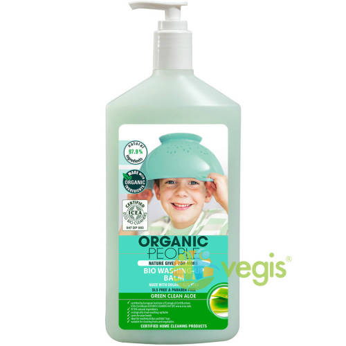 Organic people - Balsam (detergent bland) pentru vase cu aloe vera ecologic/bio 500ml