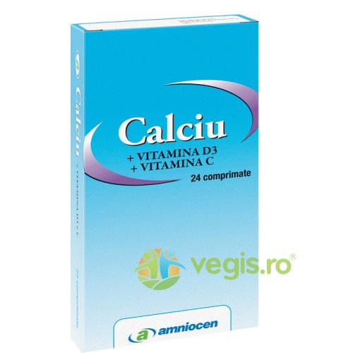 Calciu + Vitamina D3 + Vitamina C 24cpr