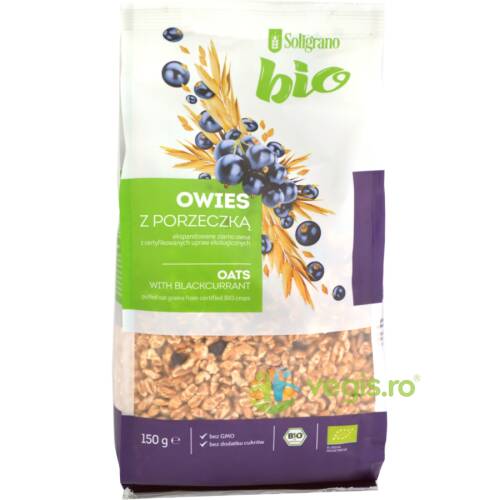 Cereale din Ovaz Expandat cu Coacaze Negre Ecologice/Bio 150g