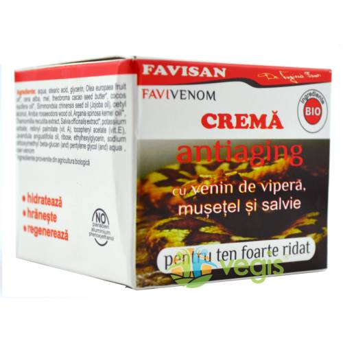 Favisan - Crema antiaging favivenom cu venin de vipera, musetel si salvie 50ml