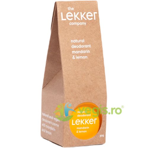 The lekker company - Deodorant natural crema cu mandarine si lamaie 30g
