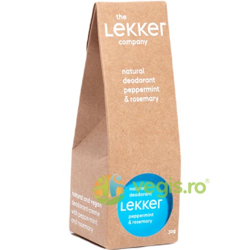 The lekker company - Deodorant natural crema cu menta si rozmarin 30g