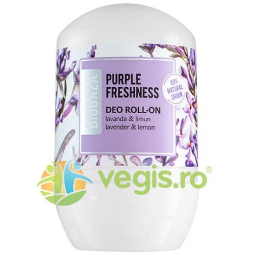 Biobaza - Deodorant natural pentru femei pe baza de piatra de alaun cu lavanda si bergamota purple freshness 50ml