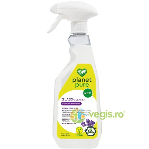 Planet pure - Detergent pentru sticla cu lavanda ecologic/bio 500ml