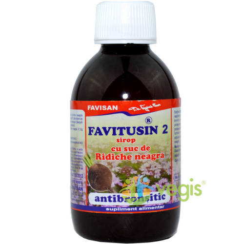 Favitusin 2 - Sirop Antibronsitic cu Suc de Ridiche Neagra 200ml