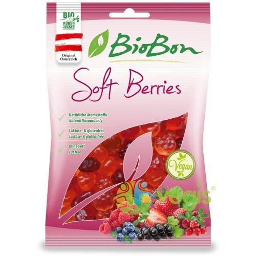 Biobon - Jeleuri cu fructe de padure fara gluten ecologice/bio 100g