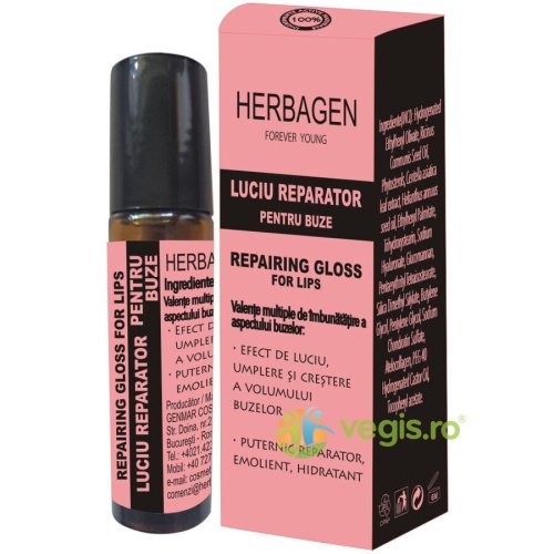 Herbagen - Luciu reparator pentru buze 10ml