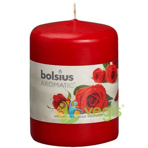 Bolsius - Lumanare parfumata stalp cu aroma trandafir 80x60
