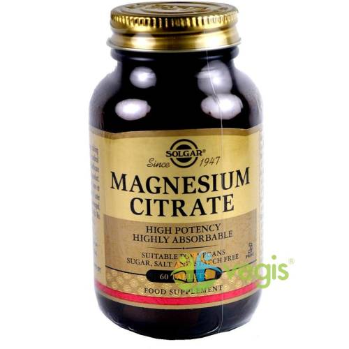 Solgar - Magnesium citrate (citrat de magneziu) 200mg 60tb