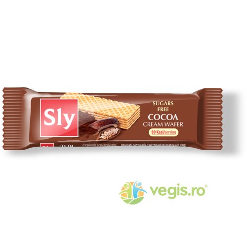 Sly nutritia - Napolitane cu crema de cacao fara zahar 20g