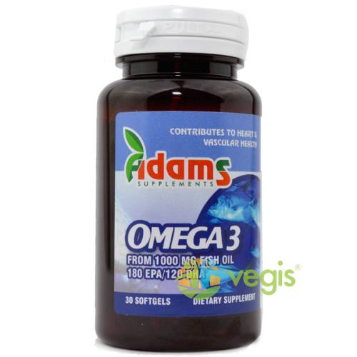 Adams vision - Omega 3 1000mg ulei de peste 30cps