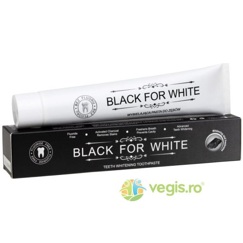 Black for white - Pasta de dinti cu carbune activ 75ml