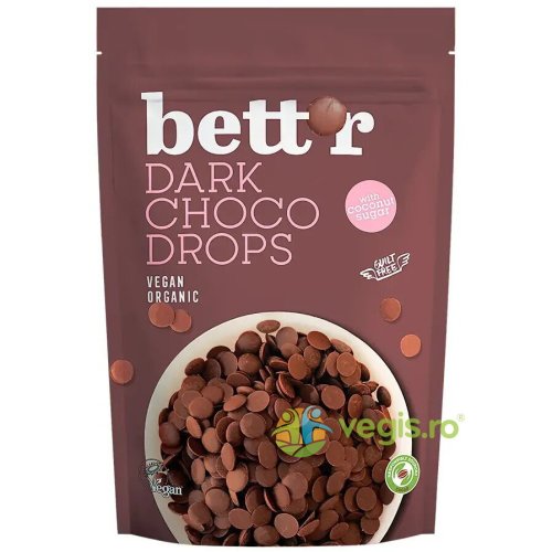 Picaturi de Ciocolata (Choco Drops) Dark Ecologice/Bio 200g
