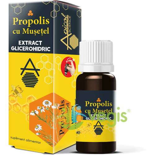 Apicolscience - Propolis cu musetel extract glicerohidric 30ml