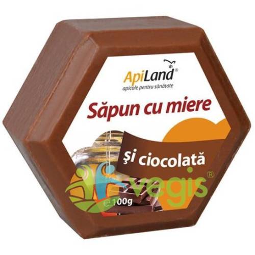 Apiland - Sapun natural cu miere si ciocolata 100gr