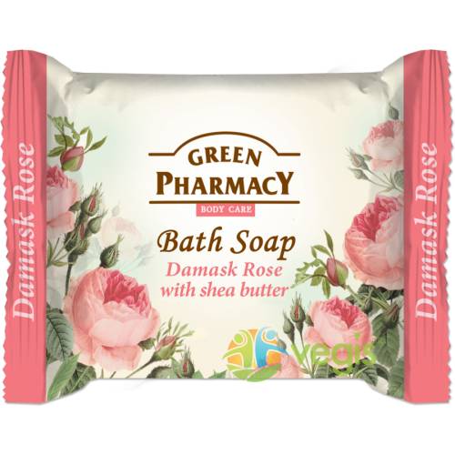 Green pharmacy - Sapun solid cu trandafir de damasc si unt de shea 100g