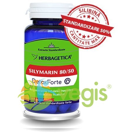 Herbagetica - Silymarin 80/50 (silimarina) detox forte 60cps