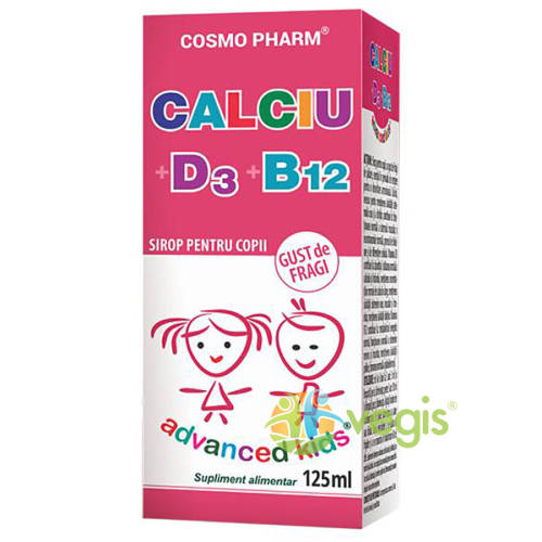 Sirop Calciu+D3+B12 pentru Copii 125ml
