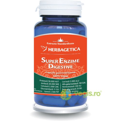 Herbagetica - Super enzime digestive 10cps