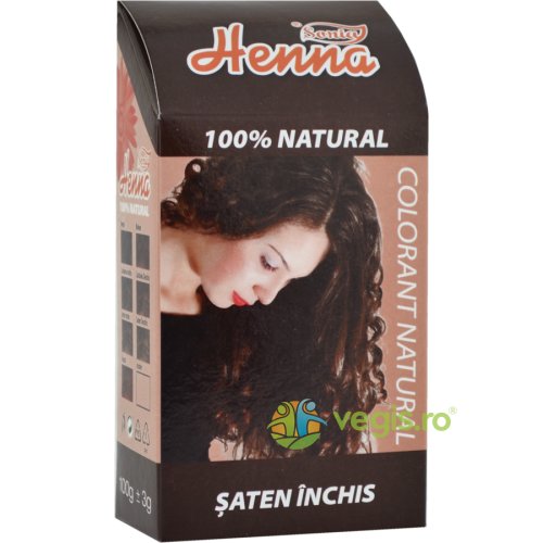 Kian cosmetics - Vopsea pentru par cu henna saten inchis 100g