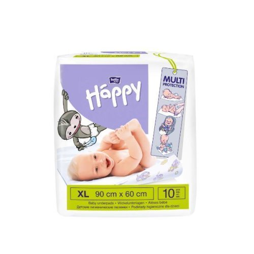 Aleze Absorbante pentru Copii - Happy Baby Underpads, 90cm x 60 cm, 10 buc