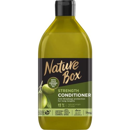 Balsam Fortifiant pentru Par cu Ulei de Masline Presat la Rece - Nature Box Strenght Conditioner with Cold Pressed Olive Oil, 385 ml