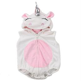 Self Publishing - Body unicorn pentru copii cu gluga si codita, 12-18 luni, alb cu roz