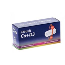 Calciu +Vitamina D3 Zdrovit, 50 comprimate