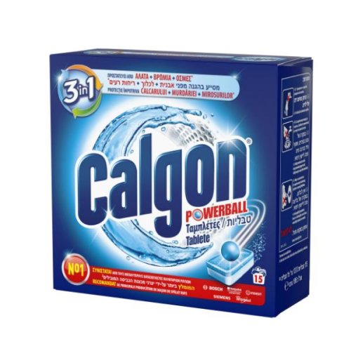 Calgon Automat Anticalcar 3 in 1 Tablete - Calgon Powerball 3 in 1, 15 buc