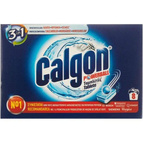 Calgon Automat Anticalcar 3 in 1 Tablete - Calgon Powerball 3 in 1, 8 buc