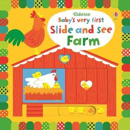 Carte cartonata cu animale de la ferma Slide and See Farm