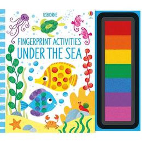Carte de pictat cu degetelele Under the sea Fingerprint Activities editura Usborne