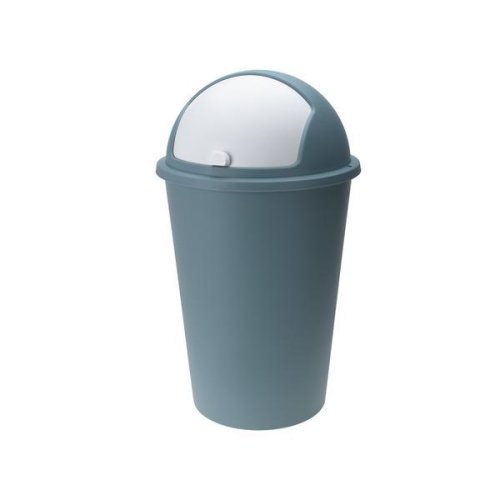 Deuba - Cos gunoi cu capac glisant, plastic, albastru, 50 l