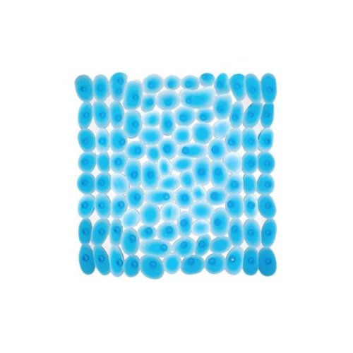 Oem - Covor de baie dreptunghiular antiderapant, albastru, 50x55 cm